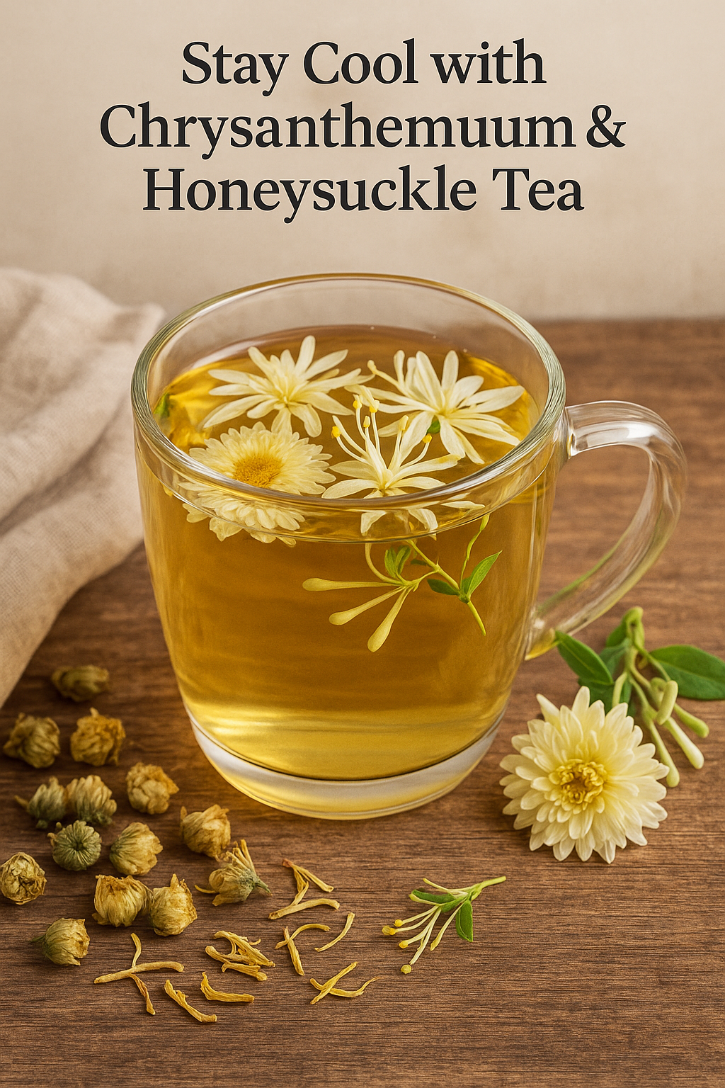 Stay Cool with Chrysanthemum & Honeysuckle Tea